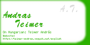 andras teimer business card